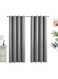 TDOO 2 Pieces 100% Blackout Blackout Curtains &amp; Drapes for Bedroom - hermal Curtains Grommet Noise Reducing Room Darkening Solid Window Panels for Living Room (150x270)