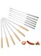 Duomama Premium Fondue Forks Set with Steel &amp; Wood Handles - 12 Pcs for Cheese, Chocolate, Smores &amp; Roast Meat - Durable Skewers for Fondue Parties &amp; Gatherings - Fondue Accessories Kit