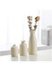 Strayelf Ceramic vase Set-3 Small Flower vases for Decor,Modern Home Decor, Vases for Decor,Pampas Grass Vase,for Living Room, Desk, Shelf, Pampas Grass, Dried Flowers (Beige)