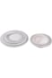 50pcs Silver Disposable Dinnerware Set &ndash; 7/9/10" Plates &amp; 4/7" Bowls, Ideal for Guests &amp; Outings