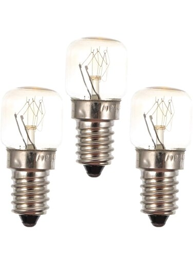FRCOLOR 3pcs 15W E14 Microwave Bulbs Light Oven Heat-resistant Bulbs Microwave Light Replacement