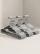 Cloth Hangers Sturdy Non-Slip Flocking Cloth Hanger for Clothes - Space-Saving Adult Hangers with Chrome Hook, Strong Flocked Hangers for Dresses, Coats, Shirts, Jackets Grey