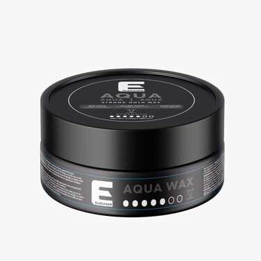 Elegance E-Series Aqua Wax Strength 5 Grey - 140ml - Strong Hold, Flexible Styling, Residue-Free, No Stickiness