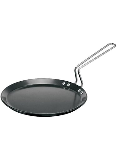 Hawkins Futura Hard Anodised Flat Tawa, Black,26Cm, 4.88Mm Thick,L55
