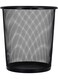 Metal Mesh Wastebasket with Sturdy Base, Small Trash Can for Office Desk Bathroom Bedroom, Lightweight Wire Garbage Bin - Black