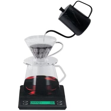 10PCS Pour Over Coffee Maker Set with Gooseneck Kettle, Dripper, Grinder, Scale &amp; Travel Bag