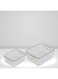 Spark It Home Acrylic Clear Storage Box, Luxury Storage Organizer for Cabinet, Kitchen, Bedroom, living Room, Office, Bathroom With Thickened Gold Handles ( Clear 3 Pack) (Small (12*18*8cm))