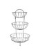 SS Unique Stacked 3 Tier Bowls Fruits Basket, Dining Table &amp; Kitchen Counter Organizer, Modern Fruit Basket Stand (Silver)