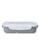 Airtight Lunch Box With Spoon Blue With White/Grey With White-Assorted 1.35Liters