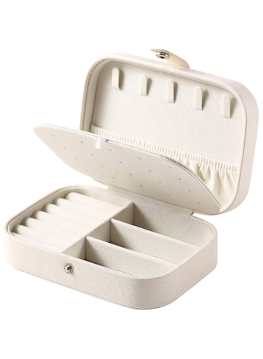 CASEGRACE Small Jewelry Box For Women Travel Jewelry Organizer Double Layer for Necklace Earring Rings Jewelry Holder Case
