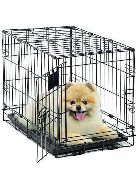 MidWest Homes for Pets Dog Crate   Newly Enhanced Life Stages XS Folding Metal Divider Panel, Floor Protecting Feet, Leak-Proof Pn 23L x 13.63W 16H inches, Breed.