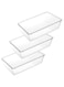 3 Pack Drawer Organizer, Drawer Dividers, Clear Plastic Drawer Organizer Set, 6" X 9" Plastic Clear Storage Bins, Acrylic Organizers with Clear Desk Storage Tray for Makeup, Jewelries, Kitchen Utensil