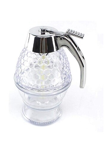 AMZYY Honey Dispenser Syrup Juice Honey Pot Squeeze Bottle, Honey Jar Container Storage Pot With Trigger Stand, Baking Tool No Drip 200ML