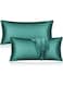 Satin Silk Pillow Case Cover for Hair and Skin, Soft Breathable Smooth Both Sided Silk Pillow Cover Pair (Queen - 50 x 75cm - 2pcs - Hunter Green)