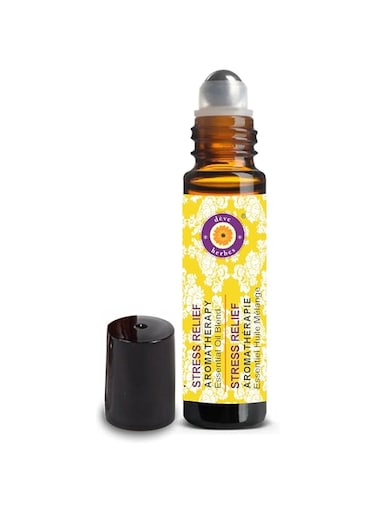 Deve Herbes STRESS RELIEF - Aromatherapy Essential Oil Blend of Lavender, Bergamot, Petitgrain, Mandarin &amp; Grapefruit Essential oils 10ml (0.33oz)