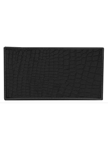 Home Basics Perfume Tray for Vanity, (Black),   Faux Crocodile Vanity for Dresser Tops   Organizer Tray Great for Serving