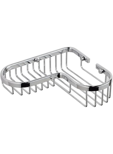 SANLIV Solid Brass Corner Wire Soap Basket Shower Caddy for Hotel Bathrooms in Polished Chrome Finish