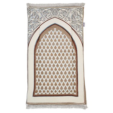 Museum Memory Foam Prayer Mat Cordoba. Chenille Comfortable Prayer Rug. Elegant Essential Design Sajadah with Foam