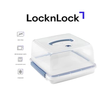LocknLock Cake Storage Box - Airtight, Stackable Container for Cakes, Pies, and Breads