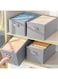 9 Grids Wardrobe Clothes Organizer, Foldable Jeans Organizer for Closet, Washable Closet Dividers and Storage with Built-in PP Board and Handle, Divided Clothing Storage Boxes (Grey)