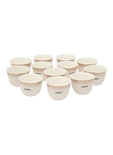 12-Piece Cawa Cup Set 70ml Off White