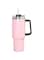 FC22 Reusable Vacuum quenching Cup, 40oz Cup Large Capacity Vacuum Cup with Straw car Heat Preservation Cold Preservation Large ice Cup (Pink)