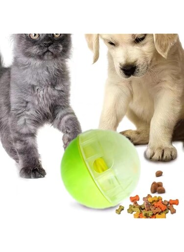 WEIN Puzzles Feeder Toy Puppy Food Dispenser Toys Treat Dispensing Balls Interactive Medium/Small Dog Slow Feeder Doggy Feeding Tumbler Ball Slow Ball for Pet Toy (Light green)