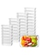 Excefore Plastic Meal Prep Container with Lids Disposable Clear Lunch Containers, 50 Pcs 25 oz Stackable Food Storage Container Box Spill proof for salad snack Microwave Dishwasher Freezer Safe