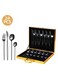Stainless Steel Black Knife Fork Spoon Flatware Set Hotel Restaurant 24 Cutlery Set