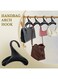 HOME 8PCS Purse Hanger, Purse Holder for Closet Black Backpack Hanger Hook for Organizer Storage Purses Tote Bag Backpacks Handbags, 4Black and 4WHITE