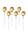 HOME 6-Piece Spoon Set White / Gold 16.5x26x3.5centimeter