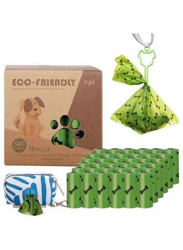 SWIHELP Dog Poop Bag 36 Rolls (540 Counts), Biodegradable Dog Waste Bags with Dispenser
