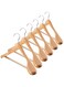 ZOBER High-Grade Wide Shoulder Non Slip Smooth Finish Solid Wood 360&deg; Swivel Hanger - Pack of 6