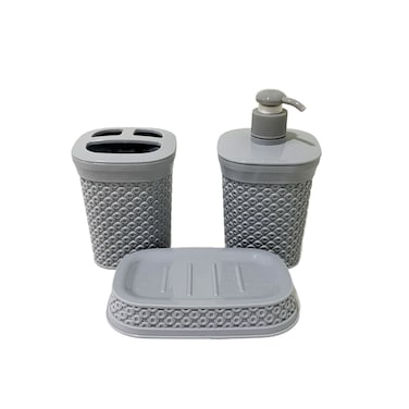 طقم حمام مكون من 3 قطع من إكسسوارات الحمام على الطراز الماسي