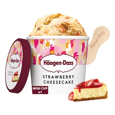 Haagen-Dazs Strawberry Cheese Cake Flavoured Ice Cream Mini Cup, 100ml