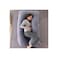 U-Shaped Pregnancy Body Pillow, Maternity Support Cushion, Grey.