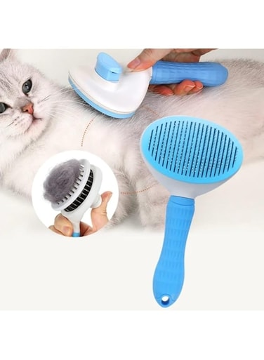 Pet Hair Remover Comb, Soft Bristles, Long Handle, For Dogs and Cats