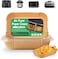 50-Piece Air Fryer Disposable Paper Liners, Rectangular Food-Grade Parchment, 21.8 x 14 cm - Brown