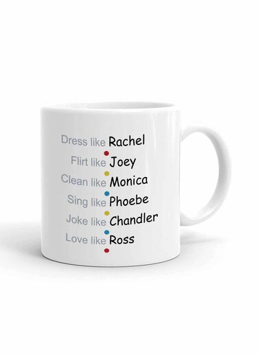Your Wall FRIENDS Character Statements Printed Ceramic Coffee Mug 325ml, Perfect Gifting by Spoil Your Wall