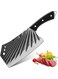 cuspitum Cleaver Knife, Full Tang Chinese Kitchen chef knife chopper, Forged High Carbon Steel Blade and Ergonomic Handle,2024 Gifts Ultra Sharp for Meat and Vegetable