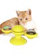 Cdipesp Windmill Cat Toy, Interactive Cat Toys Kitten Turntable Massage Toy (Yellow)