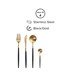 HOME 4-Piece Stainless Steel Cutlery Set Black / Gold