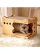 ANTOLE Cat Scratcher Hut,Cardboard Cats House for Cats Kittens,Scratch Box Board for Cat Scratching Post for Indoor Cats Bed