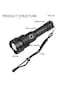 Super Bright LED Flashlight, USB Rechargeable Zoomable Tactical Torch, High Power for Outdoor Use