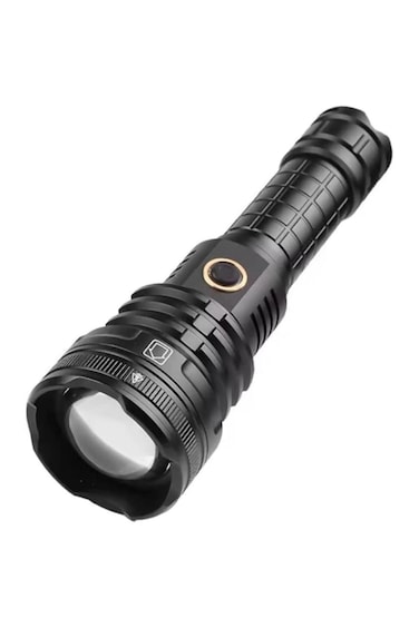 Super Bright LED Flashlight, USB Rechargeable Zoomable Tactical Torch, High Power for Outdoor Use