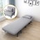 Convertible Folding Sofa Bed Chair with 5-Level Adjustable Backrest, Linen Fabric &amp; Pillow, Grey