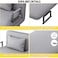 Convertible Folding Sofa Bed Chair with 5-Level Adjustable Backrest, Linen Fabric &amp; Pillow, Grey