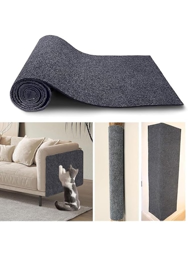WREAGD Diy Trimmable Cat Scratching Carpet Mat for Furniture - 39.4" x 23.6" (Grey)