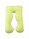 Shaped Full Body Pillow Cotton Green 120x80cm