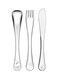 3-Piece Child's Flatware Set Silver Silver